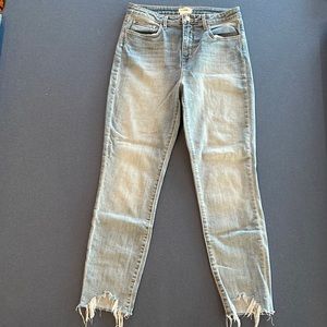 L’AGENCE DISTRESSED SKINNY JEANS